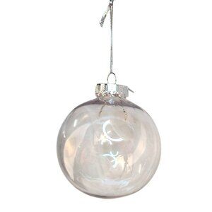 Clear Plastic DIY Craft Christmas Tree Ornaments Set Of 3, 3.5 inch OD